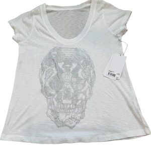 NWT Women’s Zadig & Voltaire White Skull Tee XS